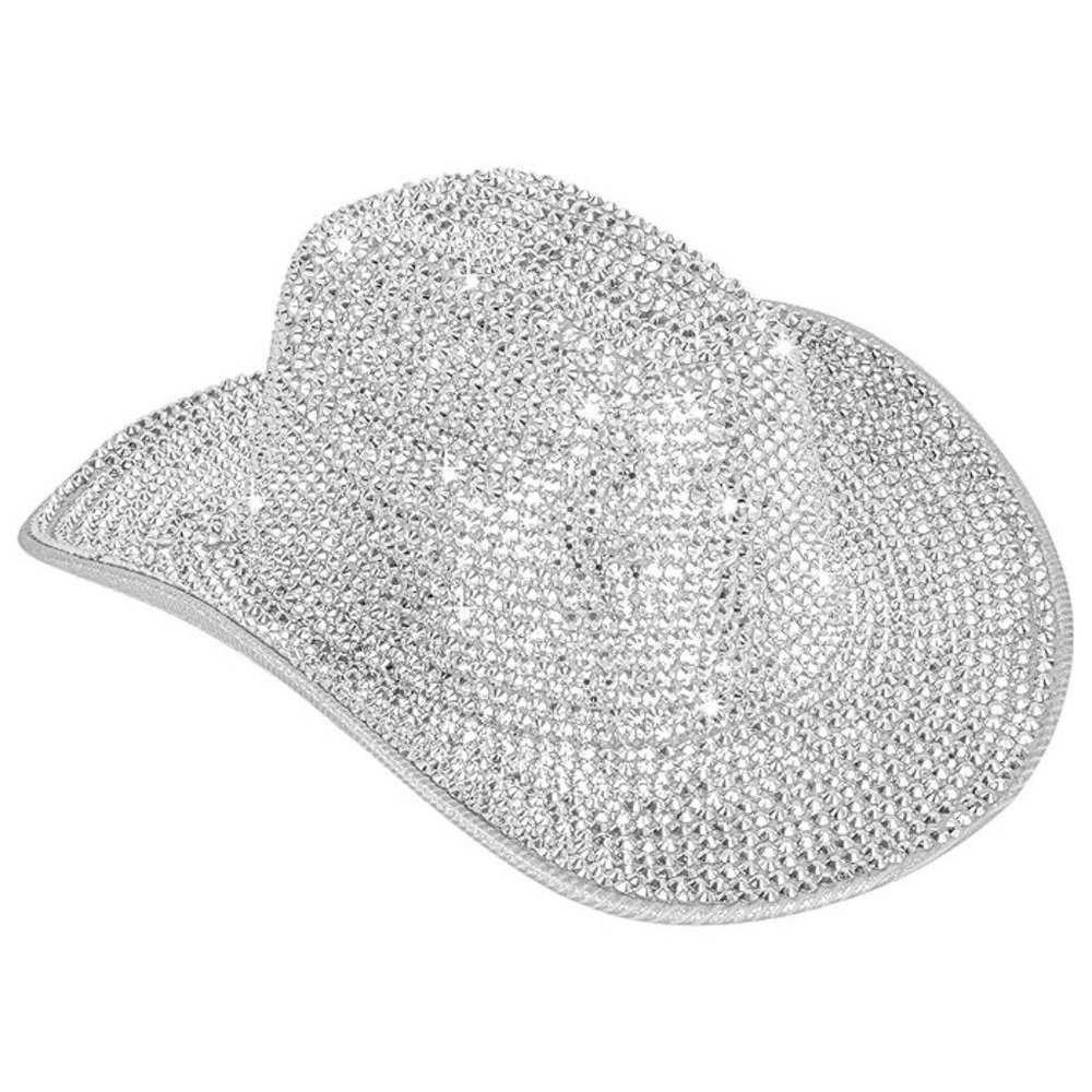 NWT Sparkling Bling Rhinestone Barbie Pink Cowboy Hat Halloween Costume … - Picture 6 of 8